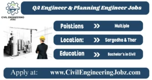 QA Engineer and Planning Engineer Jobs