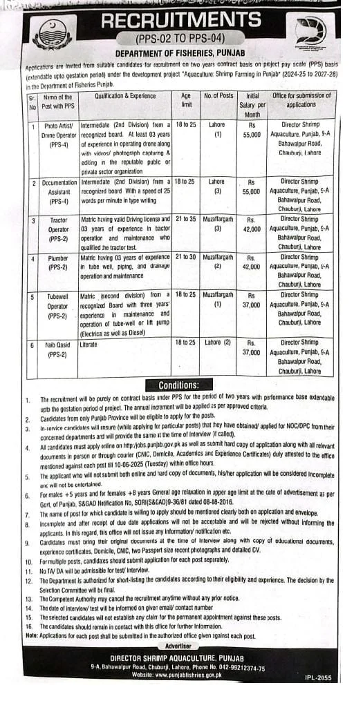 Shrimp Aquaculture Punjab Jobs