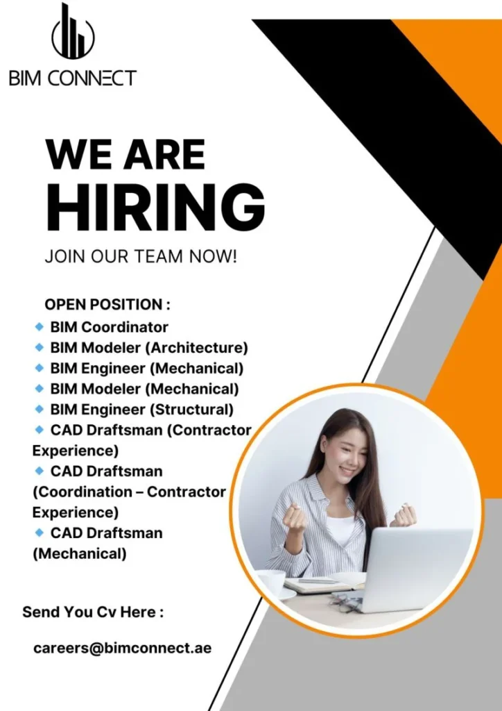 Advertisement for the BIM Modeler Jobs in Dubai