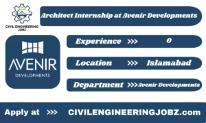Architect Internship at Avenir Developments