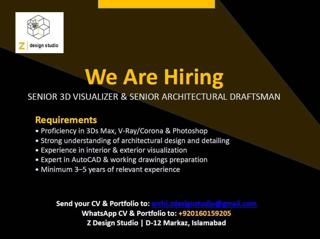 Advertisement for Draftsman Jobs in Islamabad