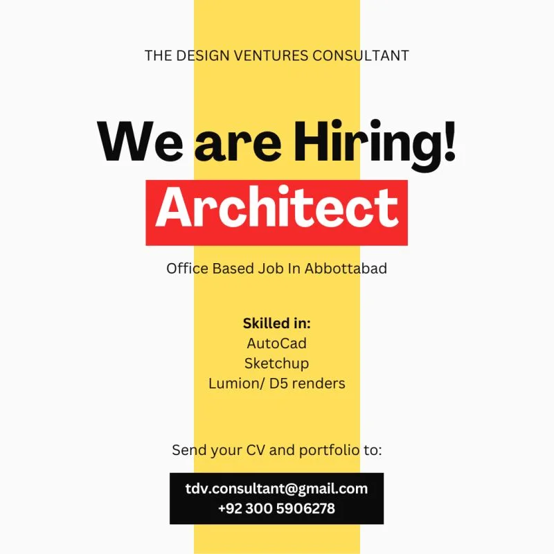 Advertisement for the 3D Visualizer Jobs in Abbottabad