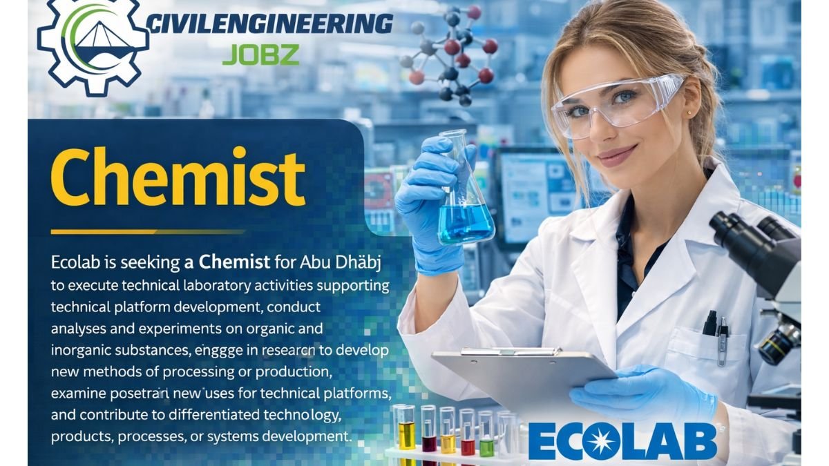 Chemist Jobs Abu Dhabi 2026 — Ecolab Analytical Laboratory