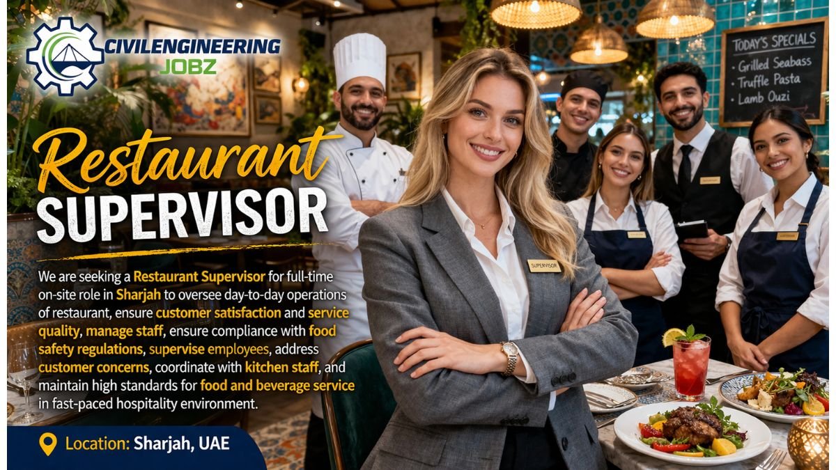 Restaurant Supervisor Jobs Sharjah 2026