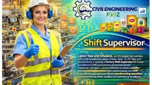Shift Supervisor Jobs UAE 2026 — Lipton Factory