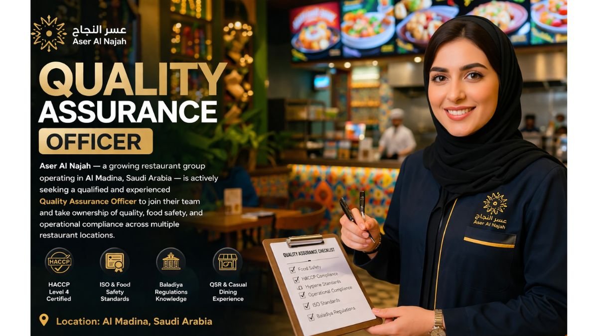 Quality Assurance Officer Jobs Saudi Arabia 2026 