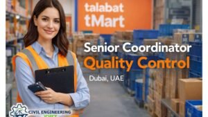 Senior Coordinator Quality Control Jobs Dubai UAE 2026 