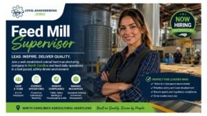 Feed Mill Supervisor Jobs North Carolina USA 2026
