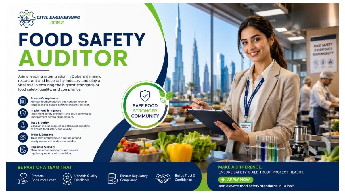 Food Safety Auditor Jobs Dubai UAE 2026