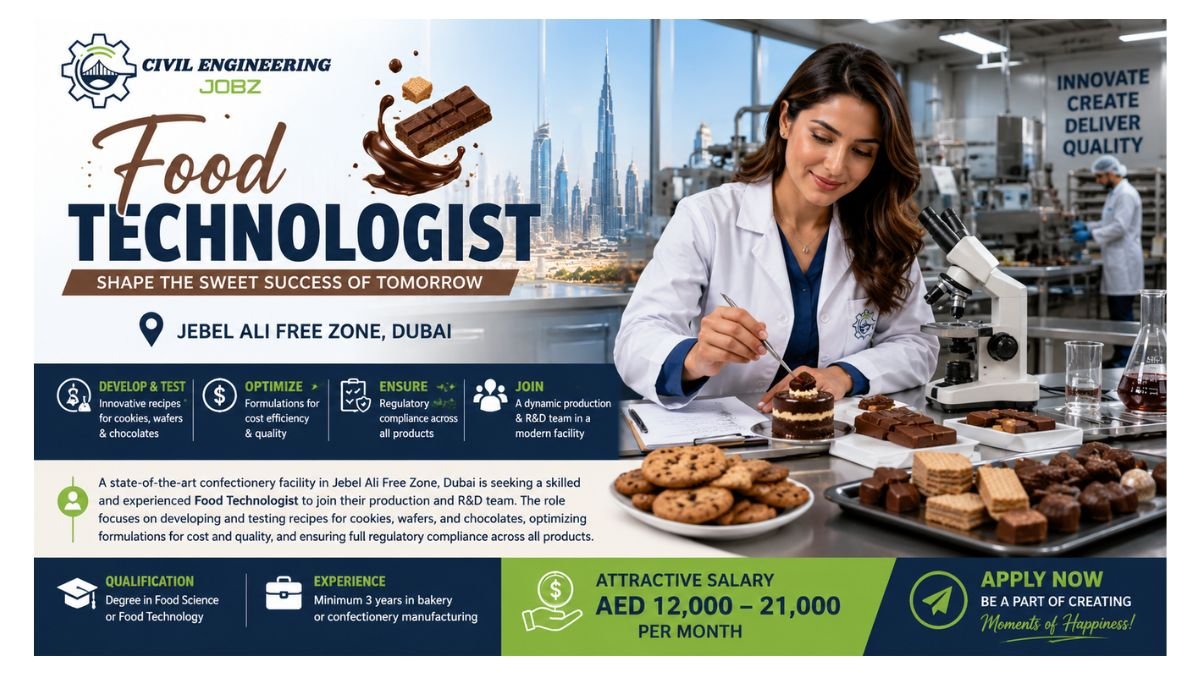 Food Technologist Jobs Dubai UAE 2026