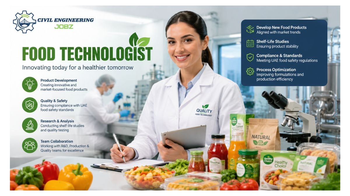 Food Technologist Jobs Sharjah UAE 2026 