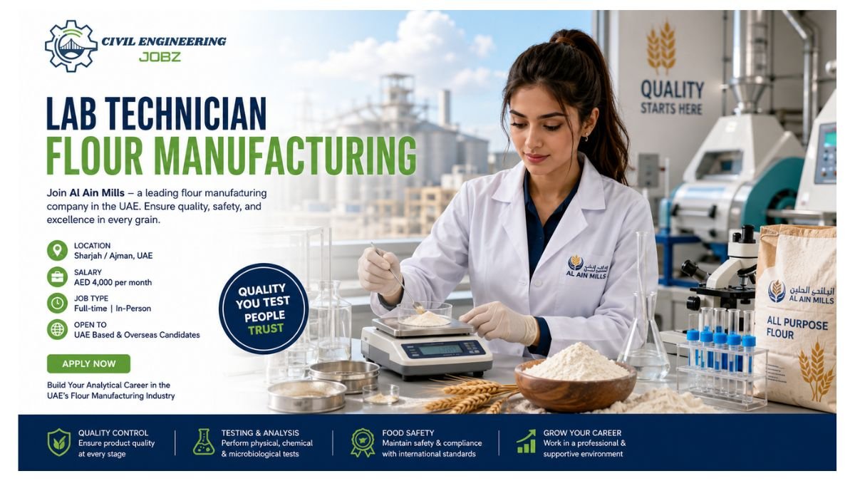 Lab Technician Flour Manufacturing Jobs UAE 2026