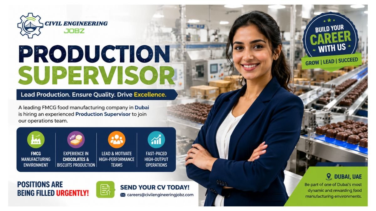 Production Supervisor Jobs Dubai UAE 2026 