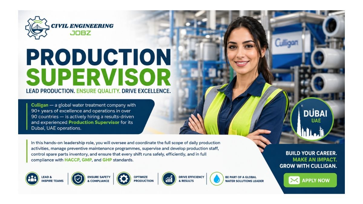 Production Supervisor Jobs Dubai UAE 2026