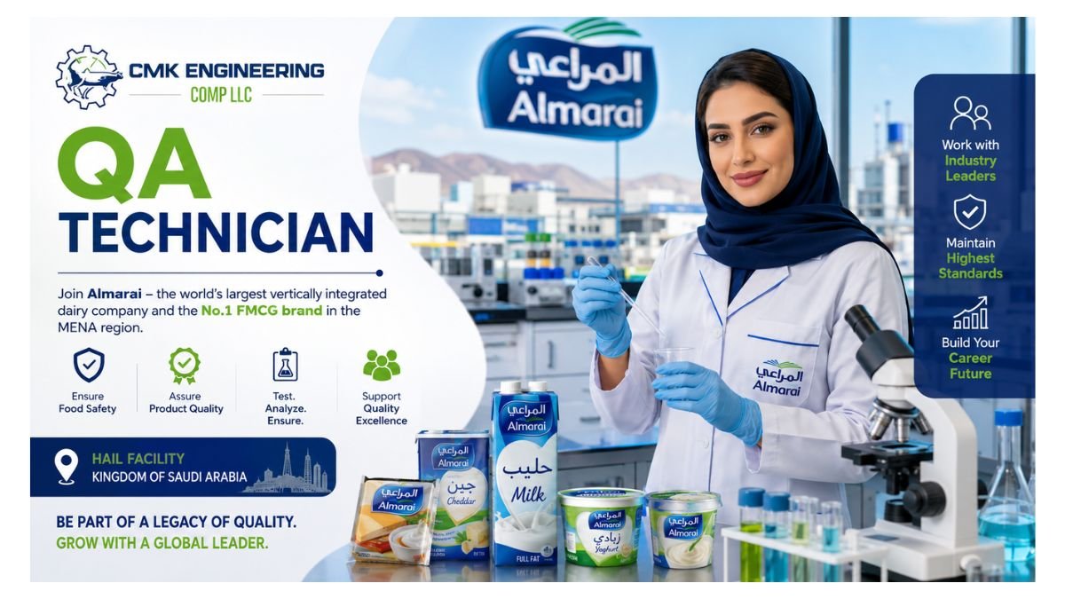 QA Technician Jobs Saudi Arabia 2026
