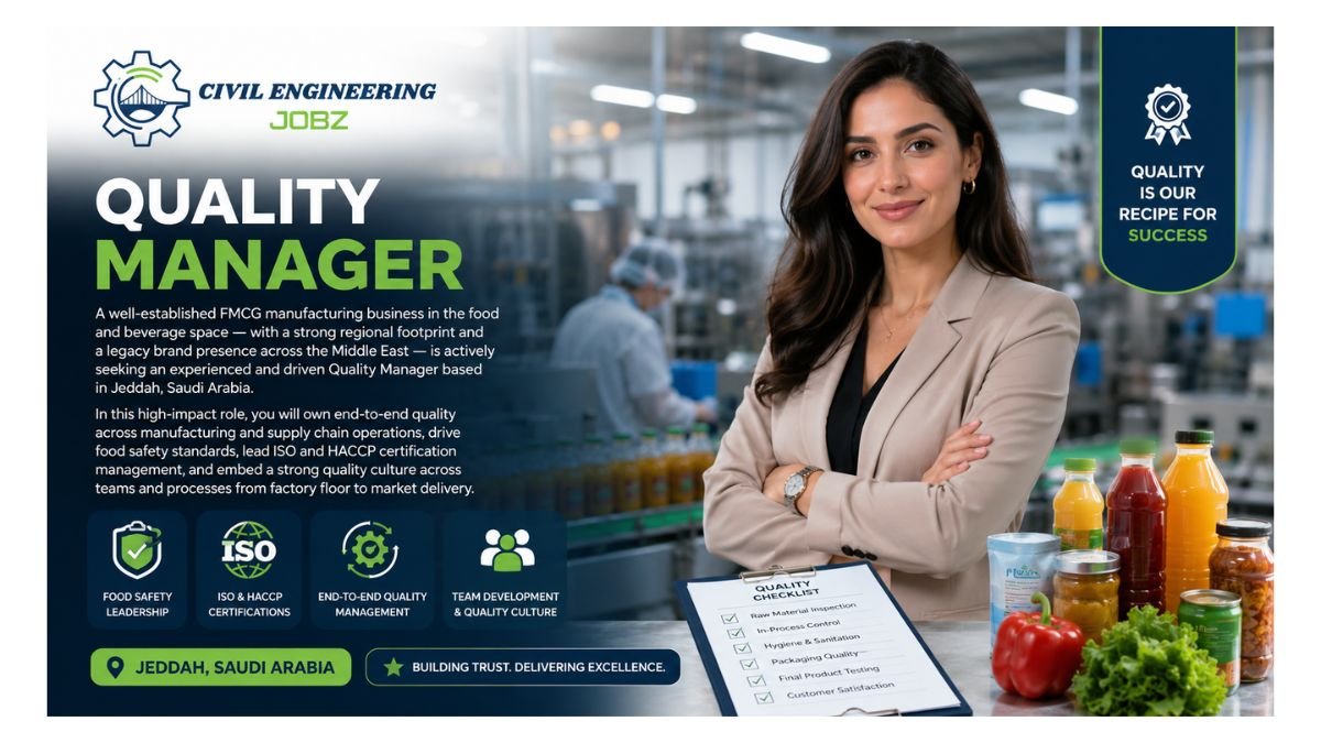 Quality Manager Jobs Jeddah 2026