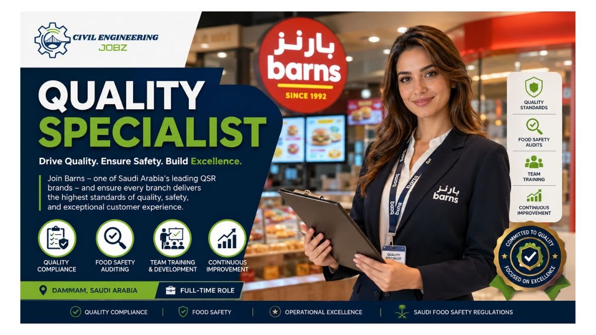 Quality Specialist Jobs Dammam Saudi Arabia 2026