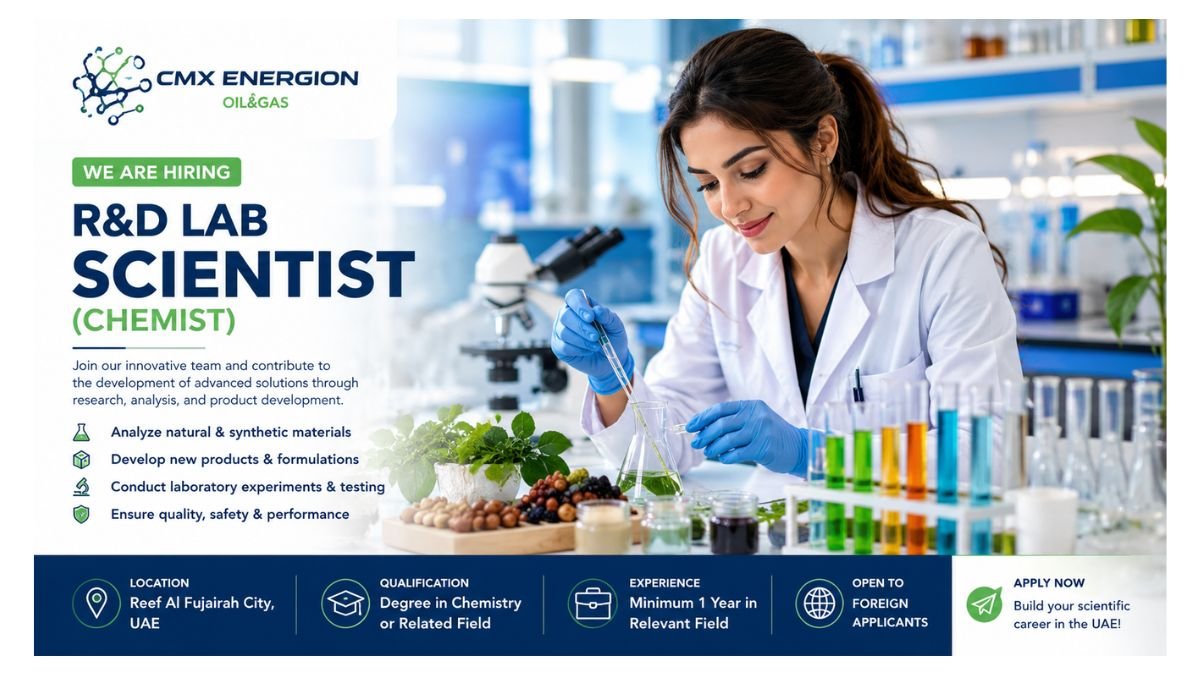 R&D Lab Scientist Jobs Fujairah UAE 2026