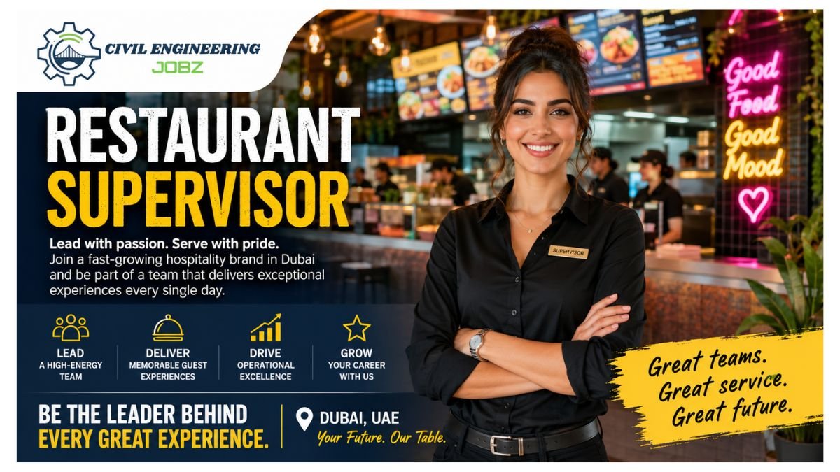 Restaurant Supervisor Jobs Dubai UAE 2026