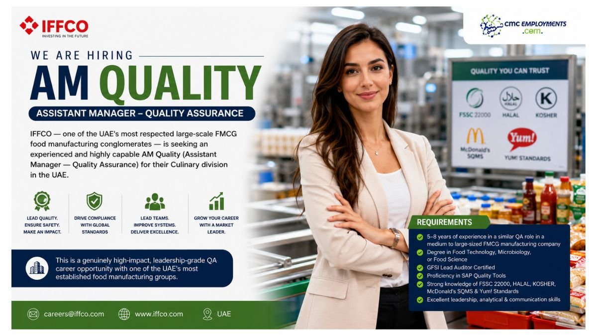 AM Quality Jobs IFFCO UAE 2026 