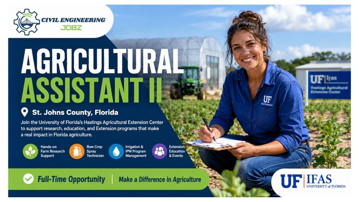 Agricultural Assistant Jobs St. Johns Florida USA 2026