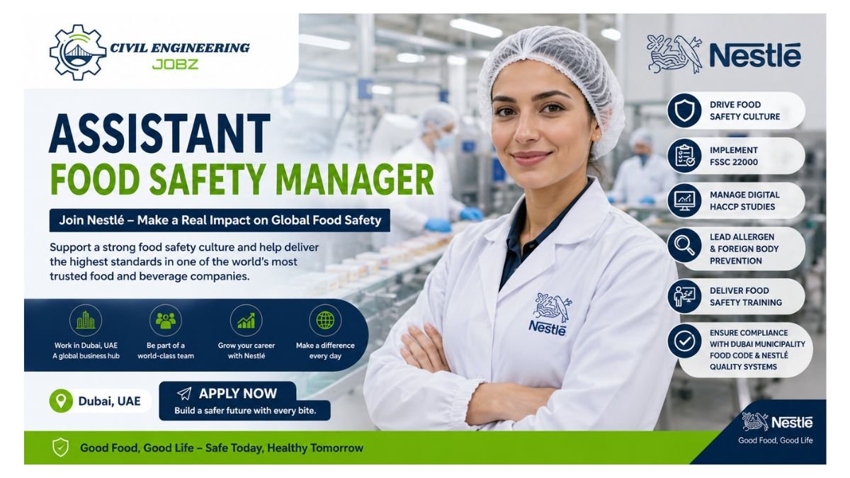 Assistant Food Safety Manager Jobs Dubai UAE 2026