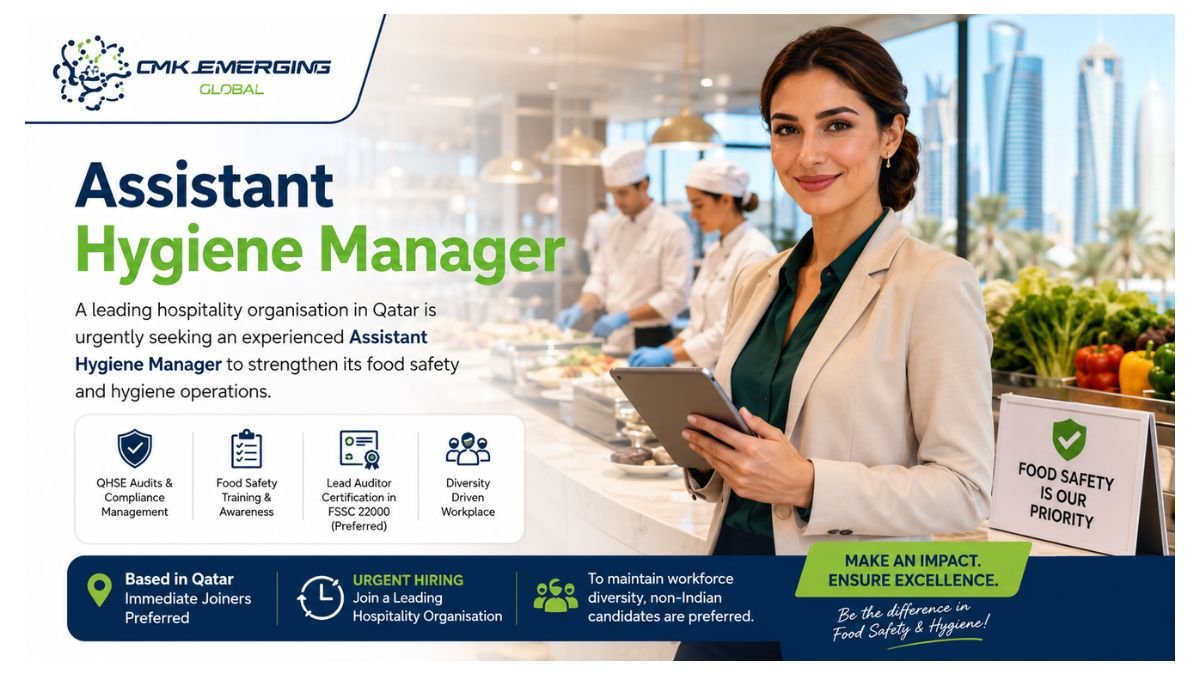 Assistant Hygiene Manager Jobs Qatar 2026
