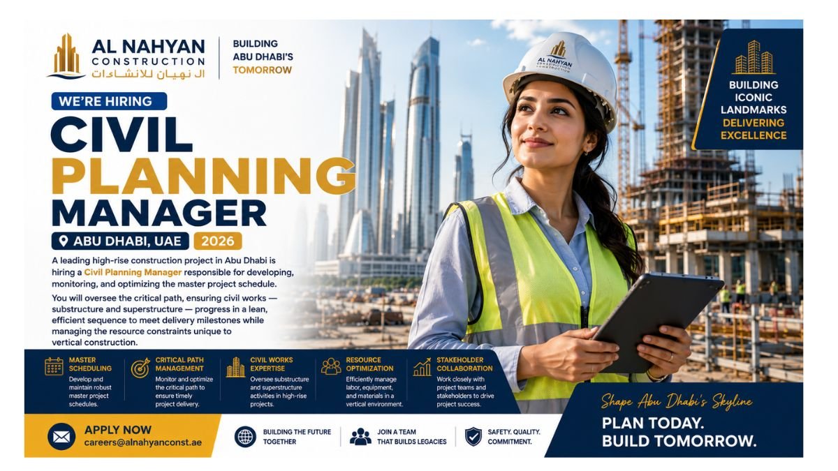 Civil Planning Manager Jobs Abu Dhabi 2026