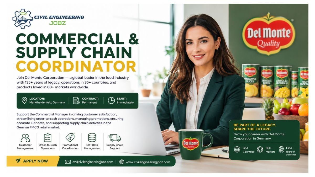 Commercial & Supply Chain Coordinator Jobs Hamburg Germany 2026 