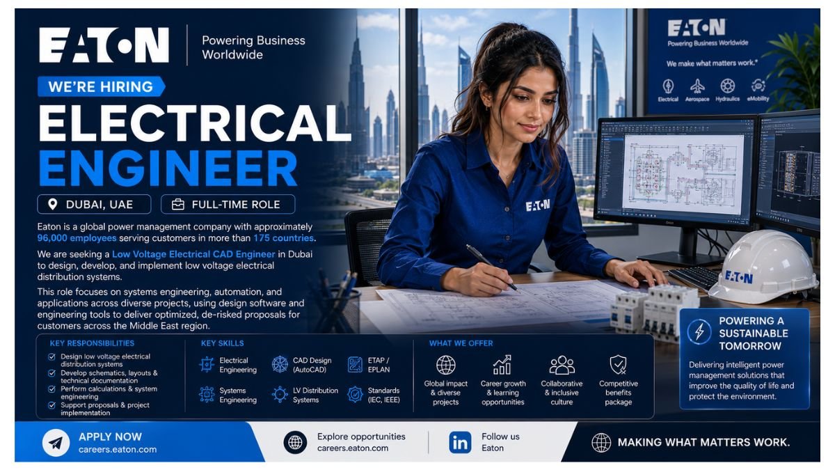 Electrical Engineer Jobs Dubai UAE 2026 