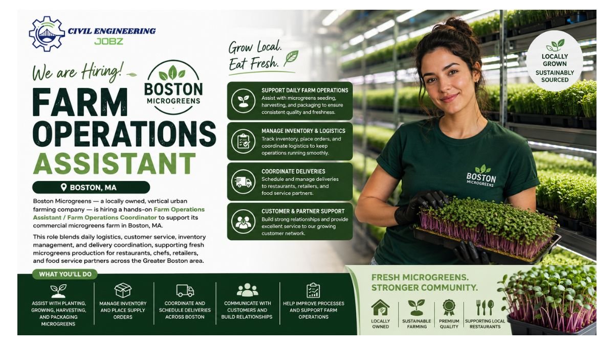 Farm Operations Assistant Jobs Boston 2026