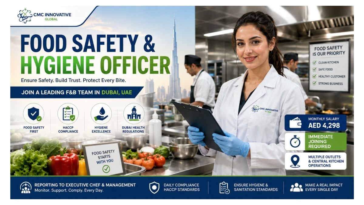 Food Safety & Hygiene Officer Jobs Dubai UAE 2026