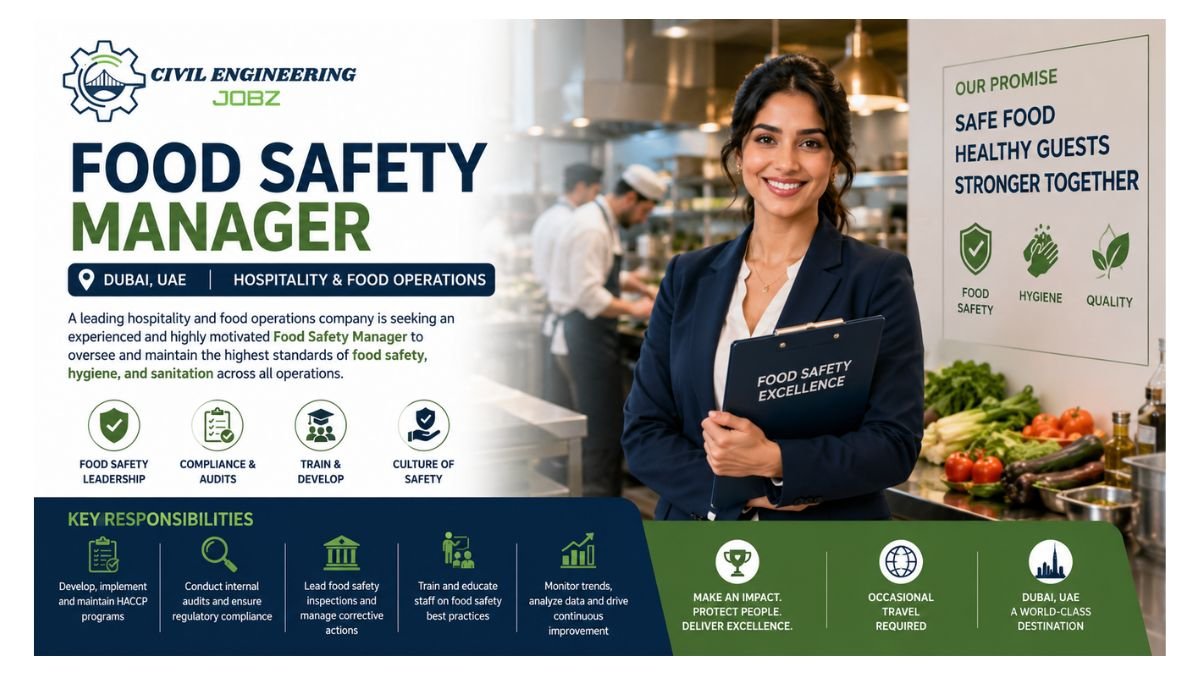 Food Safety Manager Jobs Dubai UAE 2026
