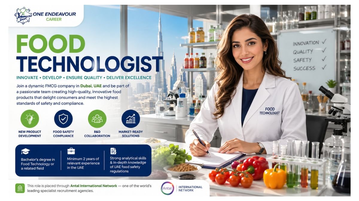 Food Technologist Jobs Dubai UAE 2026 