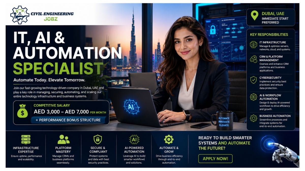 IT AI Automation Specialist Jobs Dubai UAE 2026