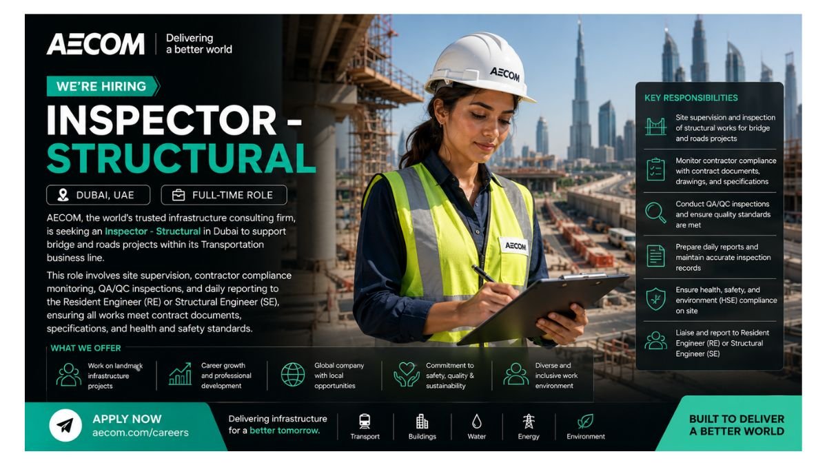 Inspector - Structural Jobs Dubai UAE 2026 