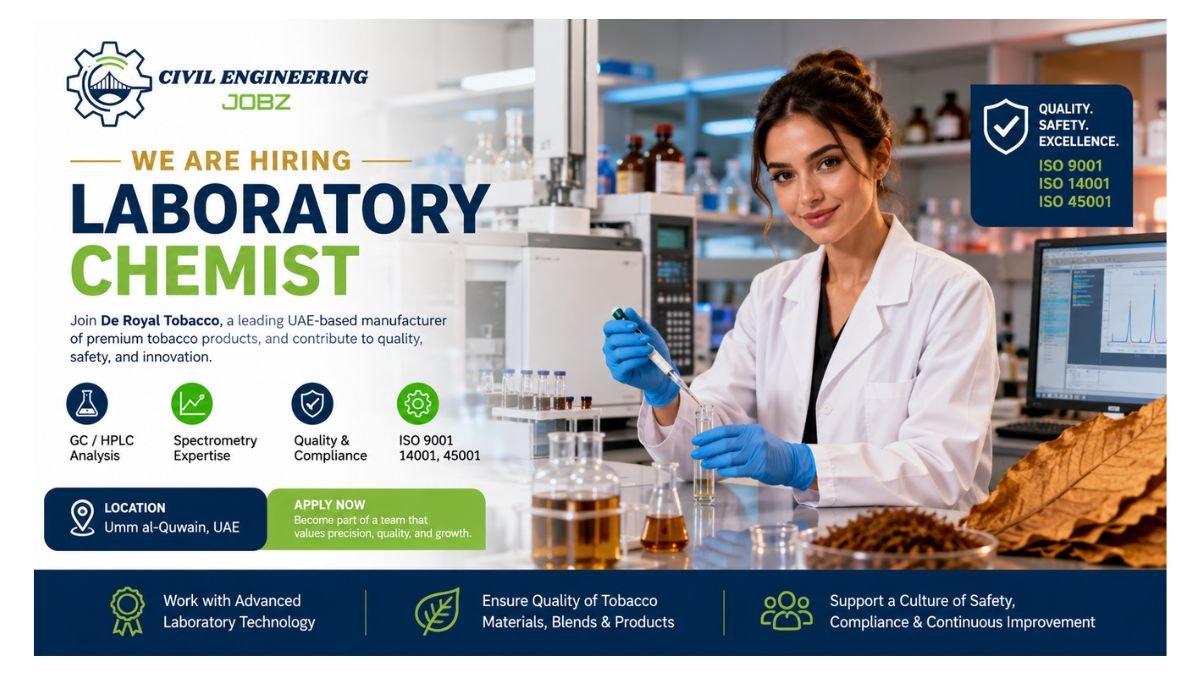 Laboratory Chemist Jobs Umm al-Quwain UAE 2026