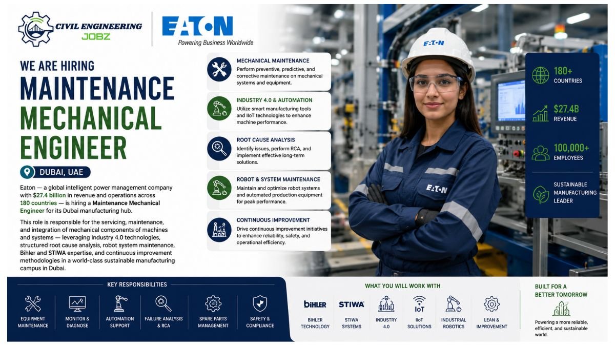 Maintenance Mechanical Engineer Jobs Dubai UAE 2026 