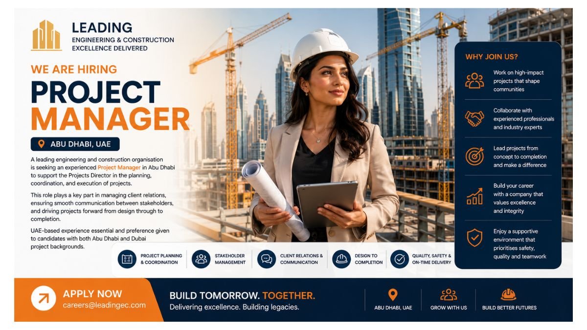Project Manager Jobs Abu Dhabi UAE 2026 