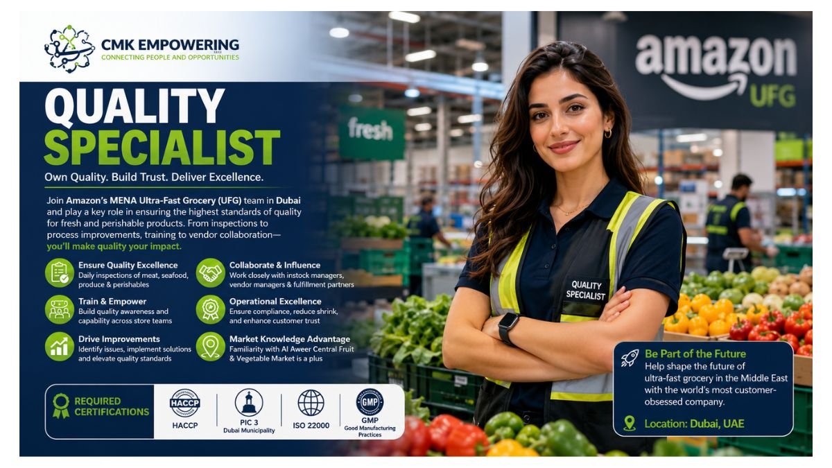 Quality Specialist Jobs Dubai UAE 2026