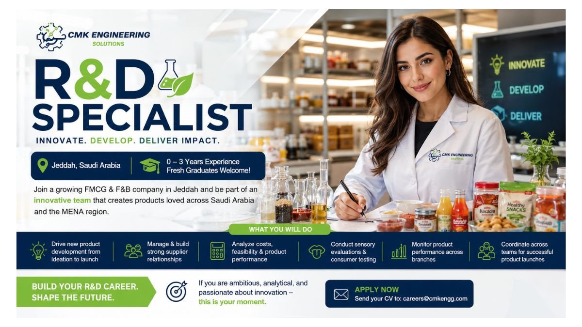 R&D Specialist Jobs Jeddah Saudi Arabia 2026