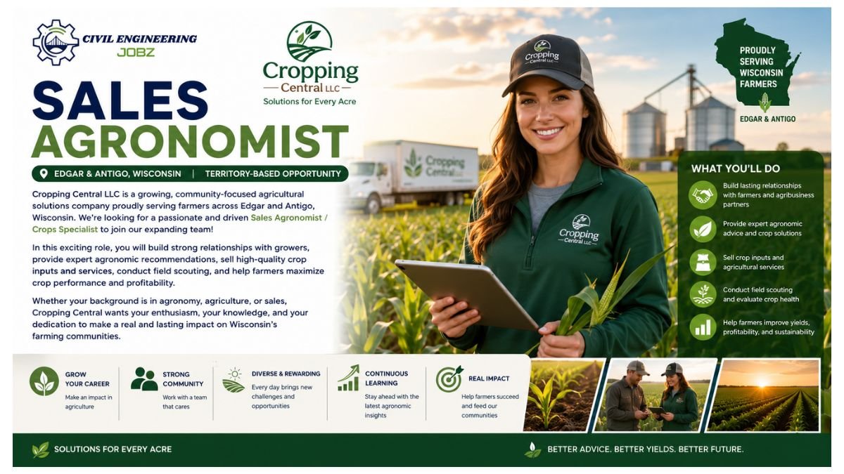 Sales Agronomist Jobs Edgar Wisconsin USA 2026