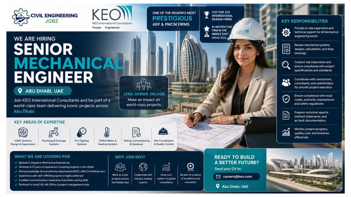 Senior Mechanical Engineer Jobs Abu Dhabi UAE 2026