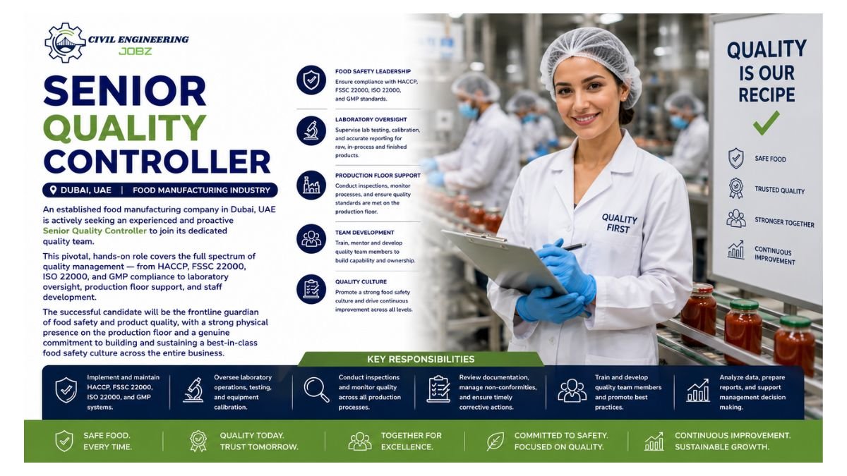 Senior Quality Controller Jobs Dubai UAE 2026 