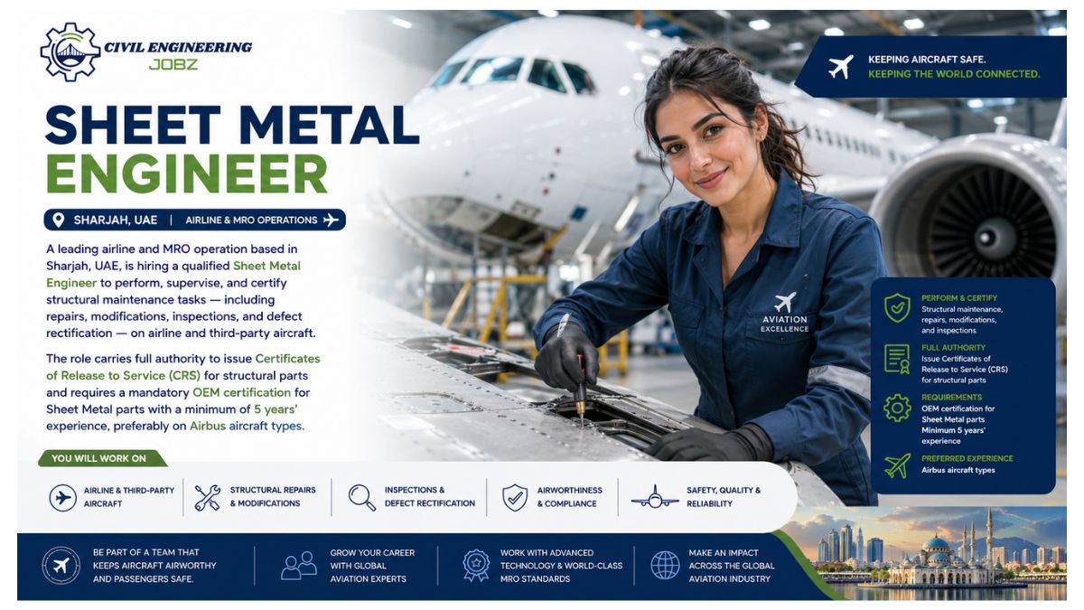 Sheet Metal Engineer Jobs Sharjah UAE 2026 