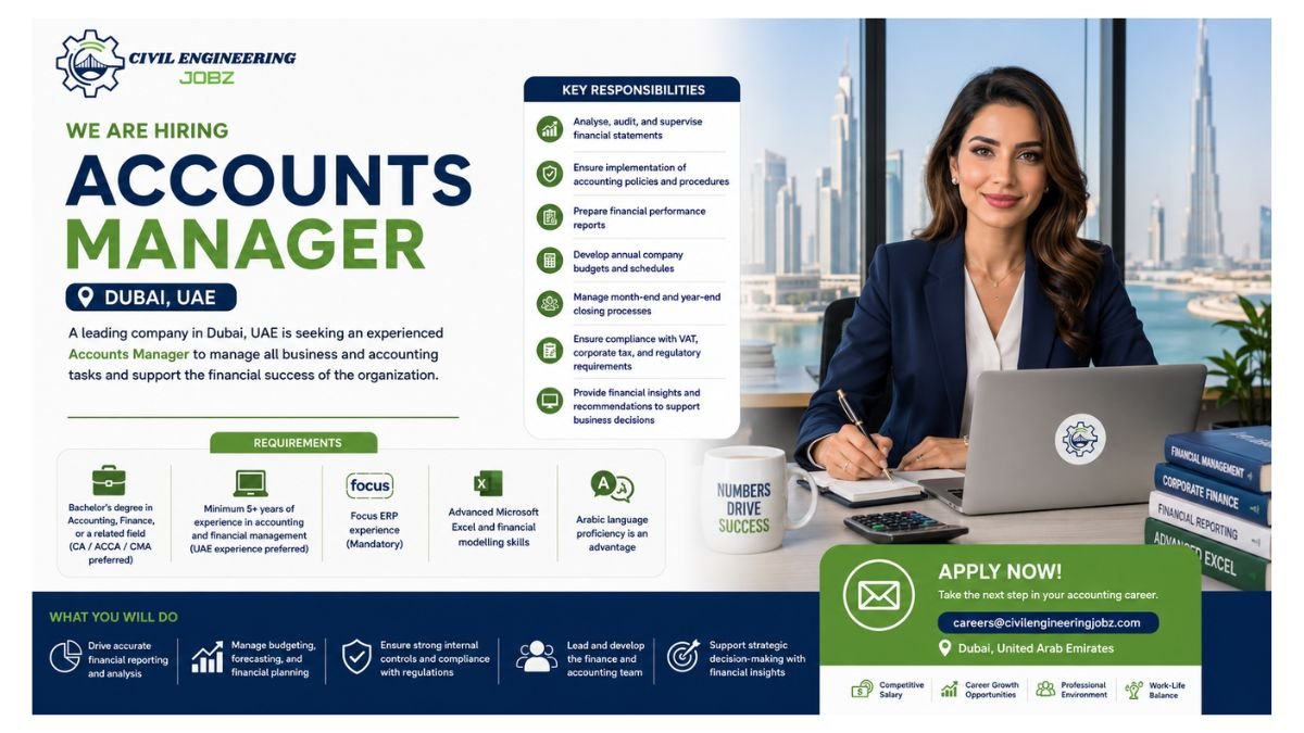 Accounts Manager Jobs Dubai UAE 2026