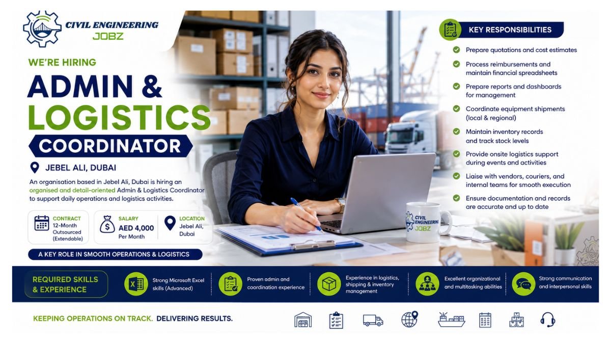 Admin Logistics Coordinator Jobs Dubai UAE 2026 