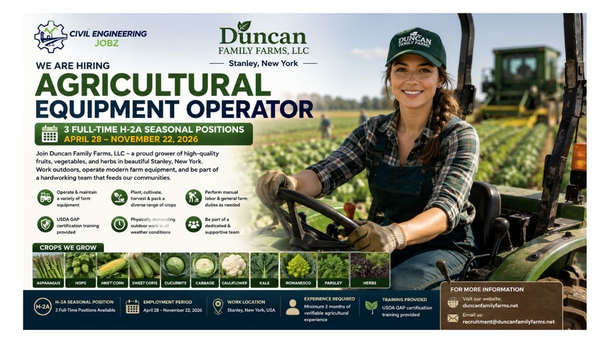 Agricultural Equipment Operator Jobs Stanley NY 2026