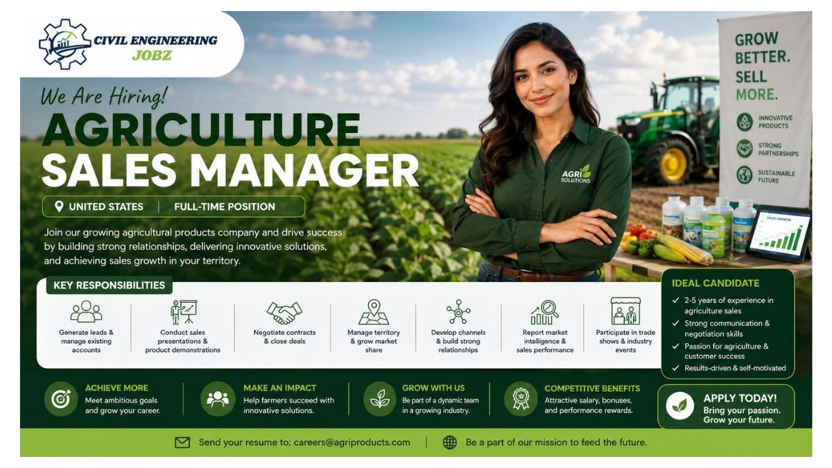 Agriculture Sales Manager Jobs USA 2026 
