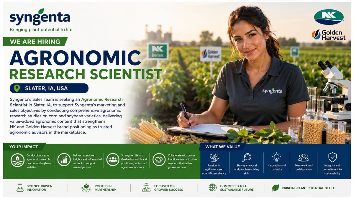 Agronomic Research Scientist Jobs Slater IA 2026